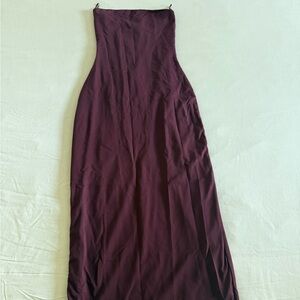 Aritzia Strapless Burgundy Dress